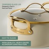 image:imageBloomhouse 15Piece Ceramic Nonstick Cookware Set Two Time Oprahs Favorite Things HeavyGauge Aluminum Pots and Pans Set PFAS amp PFOA amp PTFE Free Ceramic Cookware Oven Safe to 500F CappuccinoAlmond Cream w Gold Handle