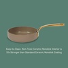 image:imageBloomhouse 15Piece Ceramic Nonstick Cookware Set Two Time Oprahs Favorite Things HeavyGauge Aluminum Pots and Pans Set PFAS amp PFOA amp PTFE Free Ceramic Cookware Oven Safe to 500F CappuccinoCappuccino Cream w Gold Handle