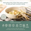 image:imageBloomhouse 15Piece Ceramic Nonstick Cookware Set Two Time Oprahs Favorite Things HeavyGauge Aluminum Pots and Pans Set PFAS amp PFOA amp PTFE Free Ceramic Cookware Oven Safe to 500F CappuccinoAlmond Cream w Gold Handle