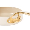 image:imageBloomhouse 15Piece Ceramic Nonstick Cookware Set Two Time Oprahs Favorite Things HeavyGauge Aluminum Pots and Pans Set PFAS amp PFOA amp PTFE Free Ceramic Cookware Oven Safe to 500F CappuccinoAlmond Cream w Gold Handle