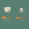 image:imageBloomhouse 15Piece Ceramic Nonstick Cookware Set Two Time Oprahs Favorite Things HeavyGauge Aluminum Pots and Pans Set PFAS amp PFOA amp PTFE Free Ceramic Cookware Oven Safe to 500F CappuccinoCappuccino Cream w Gold Handle