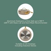 image:imageBloomhouse 15Piece Ceramic Nonstick Cookware Set Two Time Oprahs Favorite Things HeavyGauge Aluminum Pots and Pans Set PFAS amp PFOA amp PTFE Free Ceramic Cookware Oven Safe to 500F CappuccinoCappuccino Cream w Gold Handle