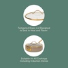 image:imageBloomhouse 15Piece Ceramic Nonstick Cookware Set Two Time Oprahs Favorite Things HeavyGauge Aluminum Pots and Pans Set PFAS amp PFOA amp PTFE Free Ceramic Cookware Oven Safe to 500F CappuccinoCappuccino Cream w Gold Handle