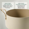 image:imageBloomhouse 15Piece Ceramic Nonstick Cookware Set Two Time Oprahs Favorite Things HeavyGauge Aluminum Pots and Pans Set PFAS amp PFOA amp PTFE Free Ceramic Cookware Oven Safe to 500F CappuccinoAlmond Cream w Gold Handle