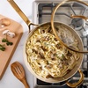 image:imageBloomhouse 15Piece Ceramic Nonstick Cookware Set Two Time Oprahs Favorite Things HeavyGauge Aluminum Pots and Pans Set PFAS amp PFOA amp PTFE Free Ceramic Cookware Oven Safe to 500F CappuccinoAlmond Cream w Gold Handle