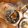 image:imageBloomhouse 15Piece Ceramic Nonstick Cookware Set Two Time Oprahs Favorite Things HeavyGauge Aluminum Pots and Pans Set PFAS amp PFOA amp PTFE Free Ceramic Cookware Oven Safe to 500F CappuccinoCappuccino Cream w Gold Handle