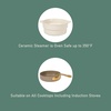 image:imageBloomhouse 15Piece Ceramic Nonstick Cookware Set Two Time Oprahs Favorite Things HeavyGauge Aluminum Pots and Pans Set PFAS amp PFOA amp PTFE Free Ceramic Cookware Oven Safe to 500F CappuccinoCappuccino Cream w Gold Handle
