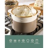image:imageBloomhouse 15Piece Ceramic Nonstick Cookware Set Two Time Oprahs Favorite Things HeavyGauge Aluminum Pots and Pans Set PFAS amp PFOA amp PTFE Free Ceramic Cookware Oven Safe to 500F CappuccinoCappuccino Cream w Gold Handle