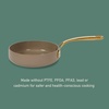 image:imageBloomhouse 15Piece Ceramic Nonstick Cookware Set Two Time Oprahs Favorite Things HeavyGauge Aluminum Pots and Pans Set PFAS amp PFOA amp PTFE Free Ceramic Cookware Oven Safe to 500F CappuccinoCappuccino Cream w Gold Handle