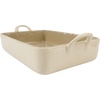 image:imageBloomhouse 3Piece 48Quart 9 X 13 Ceramic Bakeware Set with Olive Wood Tools  LinenTaupe Baking Dish with Handles Oven Safe Durable Stoneware for Casseroles Roasting amp Serving