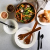 image:imageGibson Home Laurelton 3Piece Acacia Wood Salad Serving Bowl Set  Large 13Inch Bowl with 2 Serving ToolsLaurel
