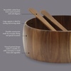 image:imageGibson Home Laurelton 3Piece Acacia Wood Salad Serving Bowl Set  Large 13Inch Bowl with 2 Serving ToolsLaurelton