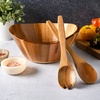 image:imageGibson Home Laurelton 3Piece Acacia Wood Salad Serving Bowl Set  Large 13Inch Bowl with 2 Serving ToolsSherwood