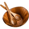 image:imageGibson Home Laurelton 3Piece Acacia Wood Salad Serving Bowl Set  Large 13Inch Bowl with 2 Serving ToolsSherwood