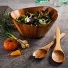 image:imageGibson Home Laurelton 3Piece Acacia Wood Salad Serving Bowl Set  Large 13Inch Bowl with 2 Serving ToolsSherwood