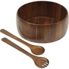 image:imageGibson Home Laurelton 3Piece Acacia Wood Salad Serving Bowl Set  Large 13Inch Bowl with 2 Serving ToolsLaurelton
