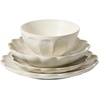 image:imageBloomhouse  2 Time Oprahs Favorite Things  Yuelu Bloom Dinnerware Set  Scallop Embossed 16 Piece Service for 4 Plates and Bowls Set  Jasmine WhiteJasmine White 16pc Dinnerware