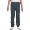 imageJERZEES Youth Nublend Fleece Sweatpants without Pockets Covered Elastic Waistband Cotton Blend Sizes SXLBlack Heather