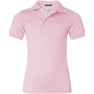 imageJerzees Boys SpotShield Short Sleeve Uniform Polo 2PackClassic Pink