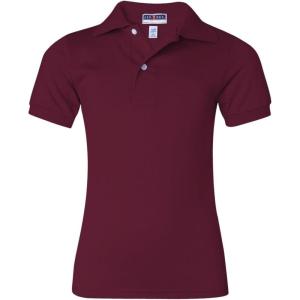 imageJerzees Boys SpotShield Short Sleeve Uniform Polo 2PackMaroon