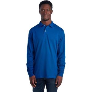 imageJerzees Mens Long Sleeve Polo Shirts SpotShield Stain Resistant Sizes S2XRoyal