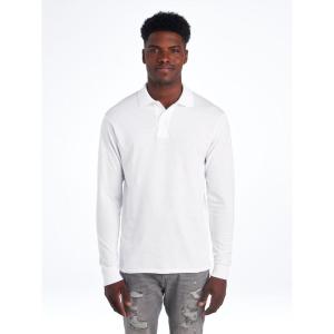 imageJerzees Mens Long Sleeve Polo Shirts SpotShield Stain Resistant Sizes S2XWhite