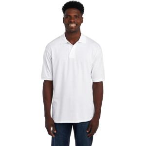 imageJerzees Mens Short Sleeve Polo Shirts SpotShield Stain Resistant Sizes S5xWhite