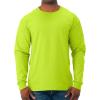 imageJerzees Mens DriPower Cotton Blend Long Sleeve Tees Moisture Wicking Odor Protection UPF 30 Sizes S3xSafety Green