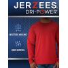 imageJerzees Mens DriPower Cotton Blend Long Sleeve Tees Moisture Wicking Odor Protection UPF 30 Sizes S3xTrue Red