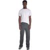 imageJerzees Mens NuBlend Fleece Open Bottom Sweatpants with Pockets Relaxed Fit Cotton BlendBlack Heather