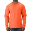 imageJerzees Mens DriPower Cotton Blend Long Sleeve Tees Moisture Wicking Odor Protection UPF 30 Sizes S3xSafety Orange
