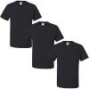 imageJerzees Mens DriPower Short Sleeve TShirt PocketNo Pocket  3 Pack  Black