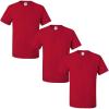 imageJerzees Mens DriPower Short Sleeve TShirt PocketNo Pocket  3 Pack  Red