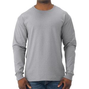 imageJerzees Mens DriPower Cotton Blend Long Sleeve Tees Moisture Wicking Odor Protection UPF 30 Sizes S3xAthletic Heather