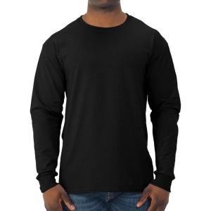 imageJerzees Mens DriPower Cotton Blend Long Sleeve Tees Moisture Wicking Odor Protection UPF 30 Sizes S3xBlack