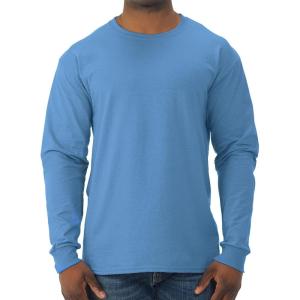 imageJerzees Mens DriPower Cotton Blend Long Sleeve Tees Moisture Wicking Odor Protection UPF 30 Sizes S3xColumbia Blue
