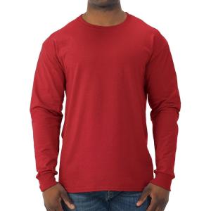 imageJerzees Mens DriPower Cotton Blend Long Sleeve Tees Moisture Wicking Odor Protection UPF 30 Sizes S3xTrue Red