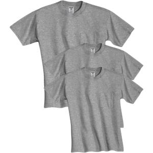 imageJerzees Mens DriPower Short Sleeve TShirt PocketPocket  3 Pack  Oxford