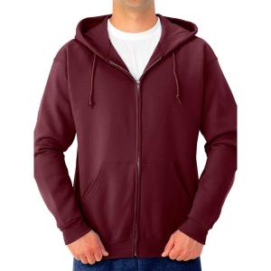imageJerzees Mens NuBlend Fleece Hoodies ampamp Sweatshirts Cotton Blend Sizes S3XFull Zip  Maroon