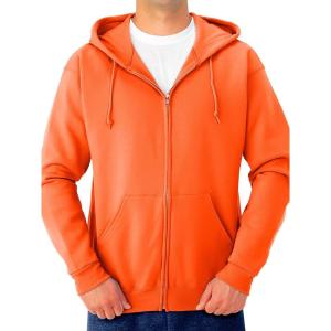 imageJerzees Mens NuBlend Fleece Hoodies ampamp Sweatshirts Cotton Blend Sizes S3XFull Zip  Safety Orange