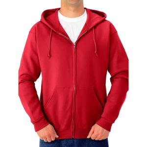 imageJerzees Mens NuBlend Fleece Hoodies ampamp Sweatshirts Cotton Blend Sizes S3XFull Zip  True Red