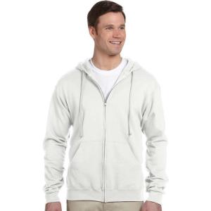 imageJerzees Mens NuBlend Fleece Hoodies ampamp Sweatshirts Cotton Blend Sizes S3XFull Zip  White