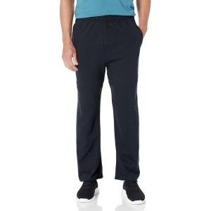 imageJerzees Mens NuBlend Fleece Open Bottom Sweatpants with Pockets Relaxed Fit Cotton BlendBlack