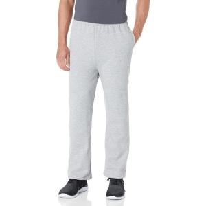 imageJerzees Mens NuBlend Fleece Open Bottom Sweatpants with Pockets Relaxed Fit Cotton BlendHeather Grey