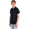 image:imageJerzees Boys Youth Short Sleeve Polo Shirts Cotton Blend Two Button Closure Regular Fit Sizes SXLBlack