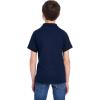 image:imageJerzees Boys Youth Short Sleeve Polo Shirts Cotton Blend Two Button Closure Regular Fit Sizes SXLJnavy