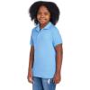 image:imageJerzees Boys Youth Short Sleeve Polo Shirts Cotton Blend Two Button Closure Regular Fit Sizes SXLLight Blue