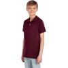 image:imageJerzees Boys Youth Short Sleeve Polo Shirts Cotton Blend Two Button Closure Regular Fit Sizes SXLMaroon