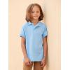 image:imageJerzees Boys Youth Short Sleeve Polo Shirts Cotton Blend Two Button Closure Regular Fit Sizes SXLWhite