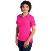 image:imageJerzees Womens Womens Short Sleeve Polo Shirts Cotton Blend Moisture Wicking Sizes S2xlCyber Pink